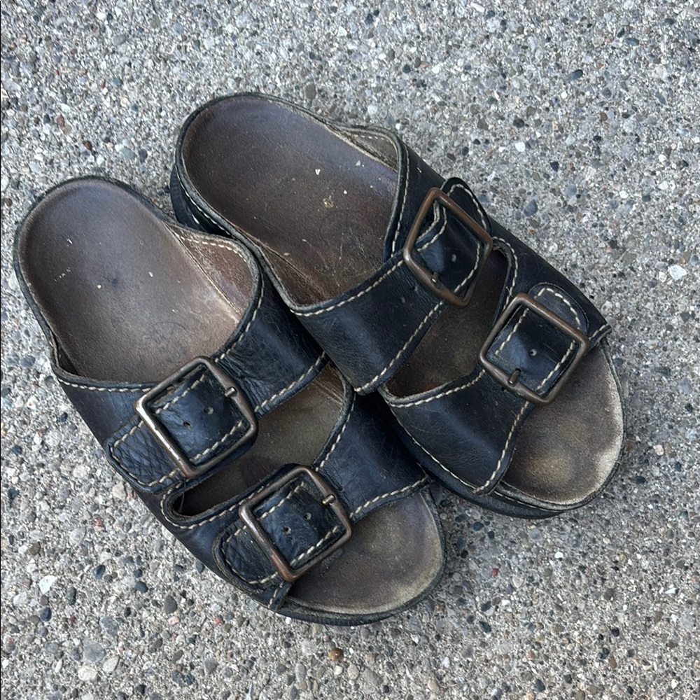 Black Double Buckle Dr. Marten Sandals * please read description *